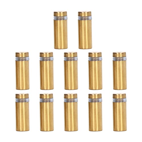 Edelstahl -Abstandsschraube, 12 -propcs Abstandsschrauben Abstandsschrauben für Acryl Edelstahl Elektropliert Gebürstete Goldene Werbenägel für Acrylstützpaneel 12 X 30 Mm von ZJchao