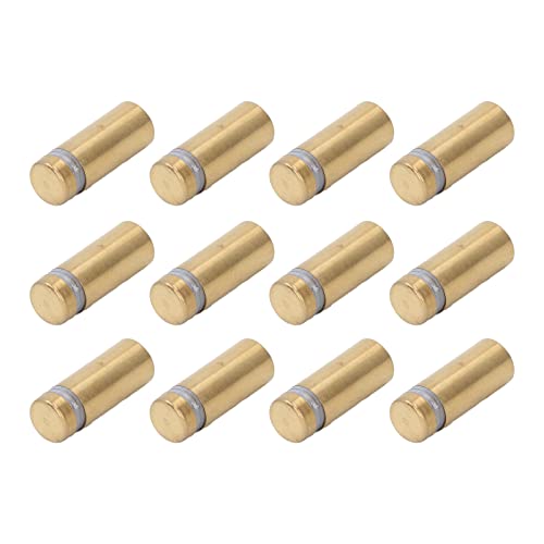 Edelstahl -Abstandsschraube, Schild -Abstandsschrauben 12 pcs Abstandsschrauben Edelstahl Elektropliert Gebürstete Goldwerbung Nägel Abgeordnete Schrauben für Acryl für Acrylisch von ZJchao