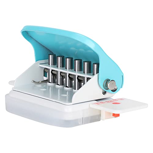 Einstellbarer Loch Punch Manual Paper Hole Puncher Multi-Loch-Stanzen für A4 A5 B5 mit Lineal Design Compact-Größe Schrottkasten von ZJchao