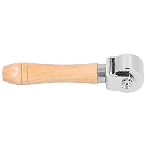 Falten Sie Profi -Lederrollenpresse, Glatte Kanten, Massives Holzgriff, Edelstahlmaterial, Zubehör für das Gelenkschnitzen (26 mm) von ZJchao
