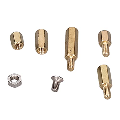 HEX PONSTOFF, 150 PCS Messing Spacer Messing Pattdoff -Schraubmutter für Electronic Projects Electroplating Industry von ZJchao