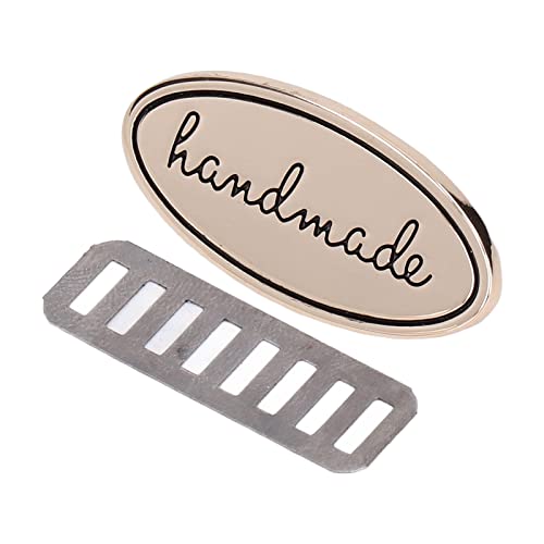 Handgefertigte Etiketten 5 Sets Leichtmetall -Taschen -Tags für DIY -Nähtaschen Brieftaschen Handtaschen Doll -Stoff mit Geschenken für Handwerksliebhaber (Hell Gold) von ZJchao