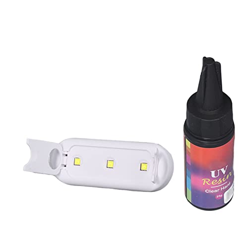 Harzkit, Harzkit für Anfänger UV -Harz -Kit mit Leichtem UV Harz Kit Härtungslampe 25 G Kleber Set für Schmuck, die Telefonkoffer Herstellen Handwerk Anfänger Machen (Rotes Etikett) von ZJchao