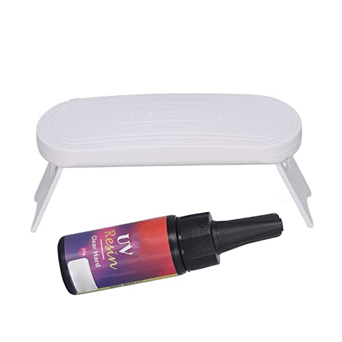 Harzkit, UV -Harz -Kit mit Leichtem UV Harz Kit Härtungs Lampe 25 G Klebstoff Set für Schmuck, die Telefonkoffer Machen Handwerk Herstellen Harzkit für Anfänger Anfänger (Rotes Etikett) von ZJchao