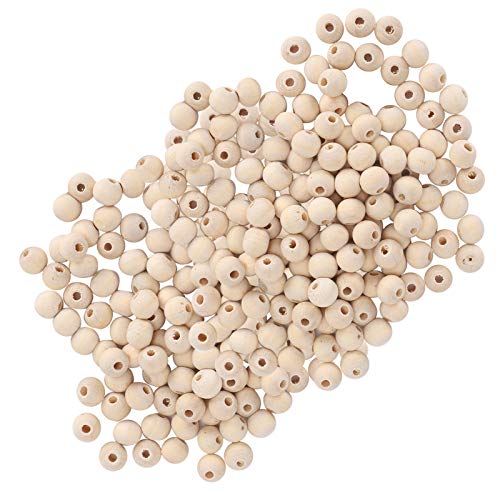 Holzperlen, 5 Beutel Holzperlen Kleine Round Handgefertigtes DIY Unvollendete Handgefertigte Lieferungen 4 Mm/6 Mm/8mm/10 (10 mm – 100 Stück) von ZJchao
