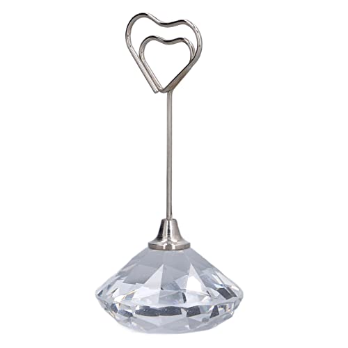Inhaber der Tabellennummer, die Tabellennummer Steht Eisen- und Acryl -Tischkartenhalter mit Heller Farbe für den Schreibtisch (Transparente Diamantliebe 9cm) von ZJchao