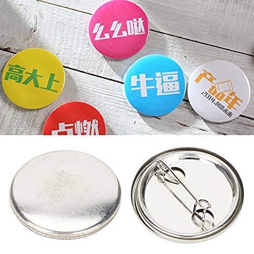 Knopfmacher, 100 Pcs Leere Pin - -Taste Runde Pin Maker -Taste Pins mit Sicherheitsausweis Emblem Medaille Teile Vorräte für Handwerk Geschenke Souvenirs (100 Sätze Knopfmacher, 100 Pcs Leere Pin - -Taste Runde Pin Maker -Taste Pins mit Sicherheitsausweis Emblem Medaille Teile Vorräte für Handwerk Geschenke Souvenirs (100 Sätze von ZJchao