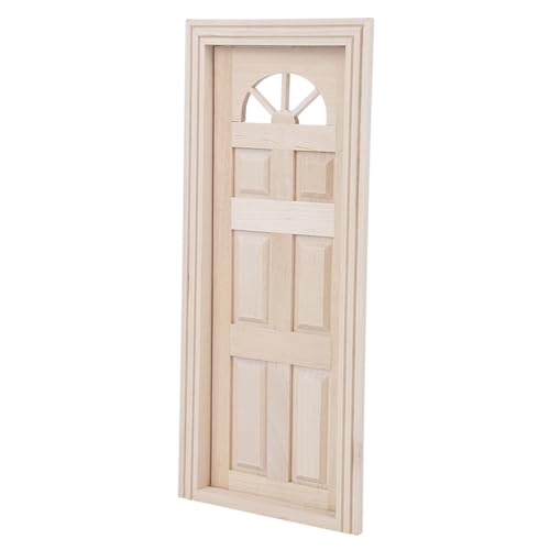 Melody Jane Dolls Häuser, 1:12 Puppenhaus Holz Miniatur Simuliertes Türpuppenhaus Tür Mini Fenstertür Modell Spielzeugpuppenhaus Frames Minaiture Dollhouse Accessoires (Sechs Tor) von ZJchao