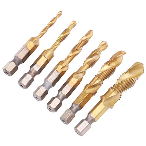 Metrik -Haken -Set, Tap Kit 6PCS Schraube Tap Bohrer Bits Kit 6542 Hochgeschwindigkeitsstahl M10 M8 M6 M5 M4 M3 Tippwerkzeuge (#1) von ZJchao
