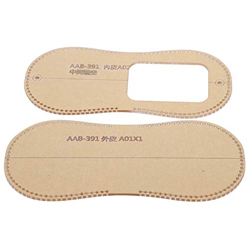 Münzgrundstück Acrylvorlage, Acrylleder -Muster 2pcs Acrylvorlage Münzgrundtasche Handgefertigte Ledermuster Brieftettsformeln Craft -Werkzeuge von ZJchao