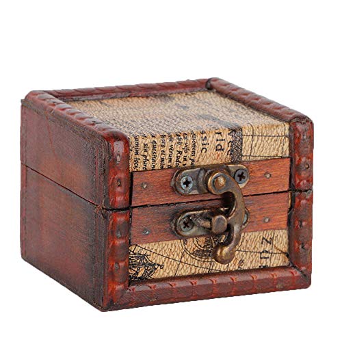 Ring etui schachtel, holzkiste mit deckel klein, Mini Schmuckschachtel Vintage Handcraft Holz Schmuckschatulle Container Ring Ohrring Aufbewahrungshalter Schmuck Aufbewahrungsbox Display Box (2 #) von ZJchao