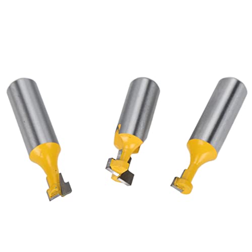 Schlitzschneider Router Bit, Fräser Cutter Router Drill Bit Set 3pcs - 5/16in 3/8in 1/2in T Schlitzschneider mit Aufbewahrungsboxen für Holzhexerschrauben T -Spurschlitz Schlitzschneider Router Bit, Fräser Cutter Router Drill Bit Set 3pcs - 5/16in 3/8in 1/2in T Schlitzschneider mit Aufbewahrungsboxen für Holzhexerschrauben T -Spurschlitz von ZJchao