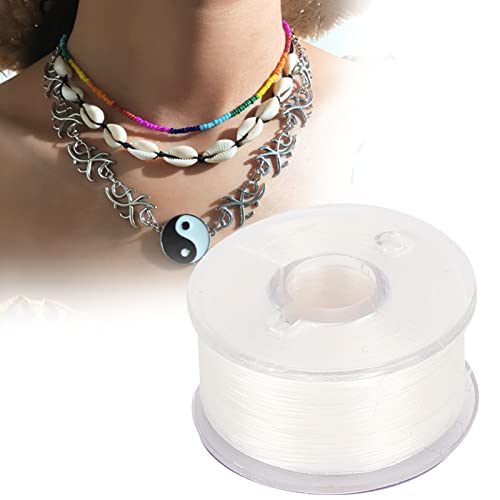 Schmuckperlenschnur, Dehnbare Schnur für Armbänder, Perlenschnur 0,3 mm dehnbares elastisches Seil Perlen DIY Schmuck Armband Herstellung Schnur Stretching Seil für Jeweley Herstellung (Weiß) von ZJchao