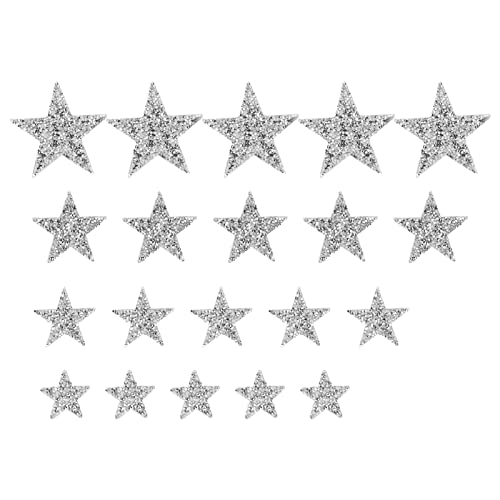 Sternflecken, Eisen auf Paillettenflecken Exquisit Schöner Eisen auf Flecken auf Flecken 20pcs Strasssternflecken -Applikationen für Jackenbeutel Nähen von ZJchao