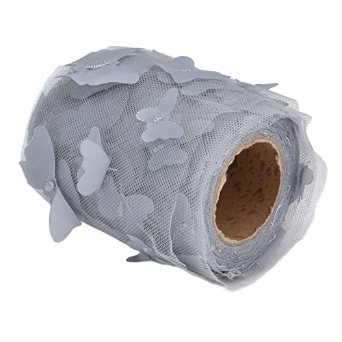 Tiermuster Tüllbrötchen, DIY -Haarzubehör, Geschenkboxverpackung, Leuchtende Farbenbande, Ideal Zum Dekorieren von Hochzeiten, Themenpartys, Geburtstage (hellgrau) von ZJchao