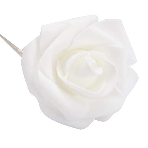 USB Rosen Lichterkette Künstliche Blumen Lichterkette 20 LED Warmweiß für Valentinstag Hochzeitsdekoration Weiß Rosa 20m Lampe von ZJchao