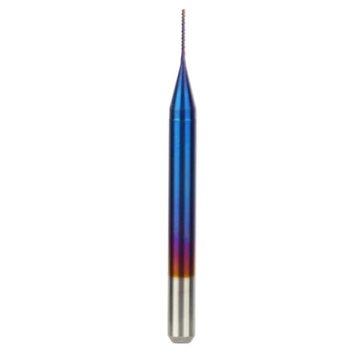 ZJchao 10 Packendmühlenfräsenschneider Kegel Mühlenschneider CNC Router Bits Wolfram Carbid Blue End Mill für die PCB -Gravurmaschine (0,6 mm) von ZJchao