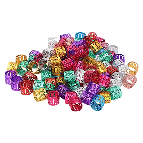 ZJchao 100pcs Dreadlocks Perlen Haare Braid Ringe Dreadlock Dekorationen Aluminium Farbenfrohe Stilvolle für Partys Hochzeiten Fotografie mit Leuchtenden Farben ZJchao 100pcs Dreadlocks Perlen Haare Braid Ringe Dreadlock Dekorationen Aluminium Farbenfrohe Stilvolle für Partys Hochzeiten Fotografie mit Leuchtenden Farben von ZJchao