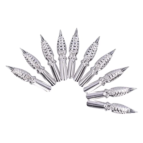ZJchao 10pcs Kalligraphie NIB Set Dip Stift Tipp Federstift Tipp Zum Komfortablen Schreiben mit Verschiedenen Stil -Kunstwerkzeugen (B5*10) von ZJchao