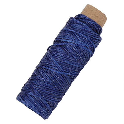 ZJchao 150d/16 Flacher Wachskräfte für Lederhandwerksschuh Reparaturhandnähte mit 6 Farben 50 M Länge 0,8 Mm Breite (BLUE) von ZJchao