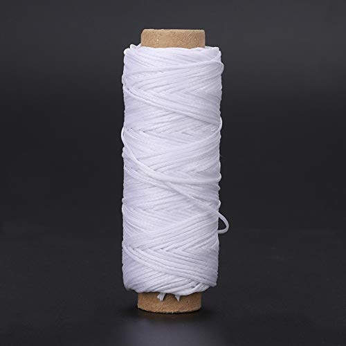 ZJchao 150d/16 Flacher Wachskräfte für Lederhandwerksschuh Reparaturhandnähte mit 6 Farben 50 M Länge 0,8 Mm Breite (Bleichen) von ZJchao