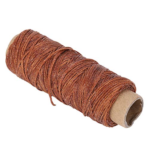 ZJchao 150d/16 Flacher Wachskräfte für Lederhandwerksschuh Reparaturhandnähte mit 6 Farben 50 M Länge 0,8 Mm Breite (Kaffeefarbe) von ZJchao