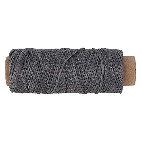 ZJchao 150d/16 Flacher Wachskräfte für Lederhandwerksschuh Reparaturhandnähte mit 6 Farben 50 M Länge 0,8 Mm Breite (dunkelgrau) von ZJchao