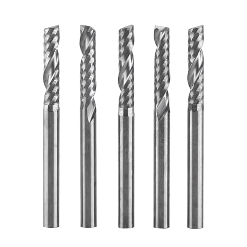 ZJchao 5pcs CNC -Router -Bits 3,175 Mm Wolfram Carbid Werkzeug Schaft Einzelflöte Ende Millingschneider Für MDF Acryl PVC ZJchao 5pcs CNC -Router -Bits 3,175 Mm Wolfram Carbid Werkzeug Schaft Einzelflöte Ende Millingschneider Für MDF Acryl PVC von ZJchao