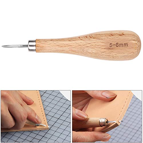 ZJchao Awl, Awl Tool Scratch Elm Griff mit Hoher Härte für Lederstanzen (5-6mm) von ZJchao