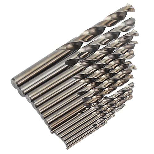 ZJchao Bohrbitset, Twist Bohrer -Bits mit 135 ° Oxidiertem Goldenen Kobaltbohrer -Bits Set 15 PCS Twist Drill Universal Drill Set Zum Schneiden von Metallen ZJchao Bohrbitset, Twist Bohrer -Bits mit 135 ° Oxidiertem Goldenen Kobaltbohrer -Bits Set 15 PCS Twist Drill Universal Drill Set Zum Schneiden von Metallen von ZJchao