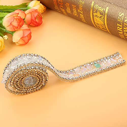 ZJchao Diamantrolle, Strassband 100 * 2 Cm Strassband Sparkling Kleiner Diamantwickelbrötchen Dekoration (#1) von ZJchao