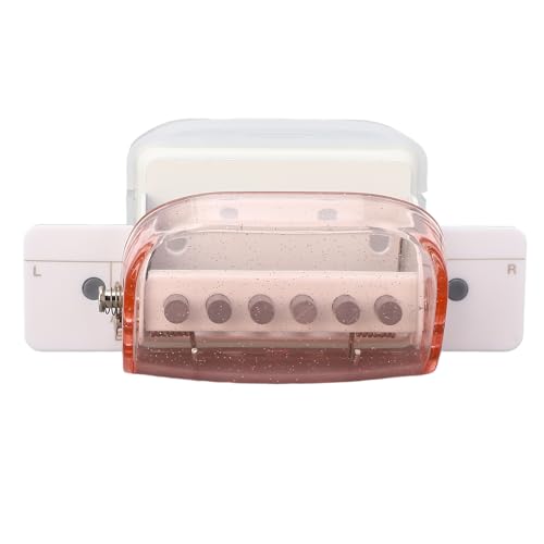 ZJchao Discbound Hole Punch, Hole Punch Envelope Board Mini Puncher Tragbare Handheld Metal Circle Paper Puncher für das Handwerk von Papierhandwerk und Studio (transparentes Rosa) von ZJchao