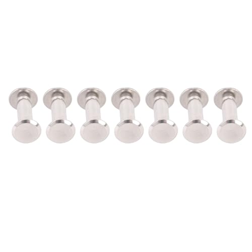 ZJchao Edelstahl 100 -Sets M2.5 Flat Round Head Niet Nietbolzenbefestigungsset für Lederhandwerksdekoration (3,5 * 10 * 7 mm) von ZJchao