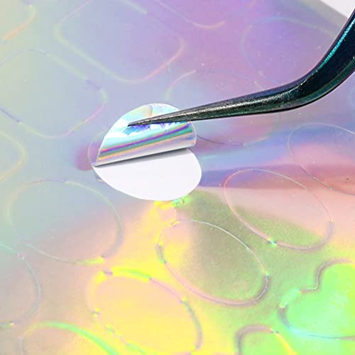 ZJchao Eiswürfel Nagelaufkleber Schillernden Transparente Symphonie Holographische Nagelkunstdekoration für Festivalparty DIY Maniküre Cellophan Multi Color 10 Blätter (Sortierte Farbe #00) von ZJchao