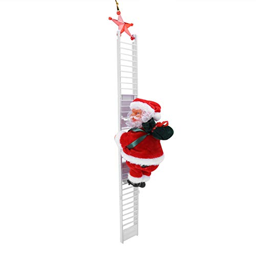 ZJchao Elektrische Weihnachtsmann-Kletterleiter Im Einzigartigen Stil mit Musik, Ungiftiges Weihnachtsbaumschmuck-Spielzeug, für Weihnachtsdekorationen, Kindergeschenke (Elektrische ZJchao Elektrische Weihnachtsmann-Kletterleiter Im Einzigartigen Stil mit Musik, Ungiftiges Weihnachtsbaumschmuck-Spielzeug, für Weihnachtsdekorationen, Kindergeschenke (Elektrische von ZJchao