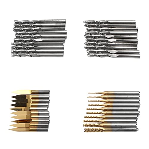 ZJchao Endmühlen, CNC -Router -Bits CNC Bits 40pcs Fräser Cutter Ende Mill Router Flacher Ball Nasensatz Kit Zum Gravur ZJchao Endmühlen, CNC -Router -Bits CNC Bits 40pcs Fräser Cutter Ende Mill Router Flacher Ball Nasensatz Kit Zum Gravur von ZJchao