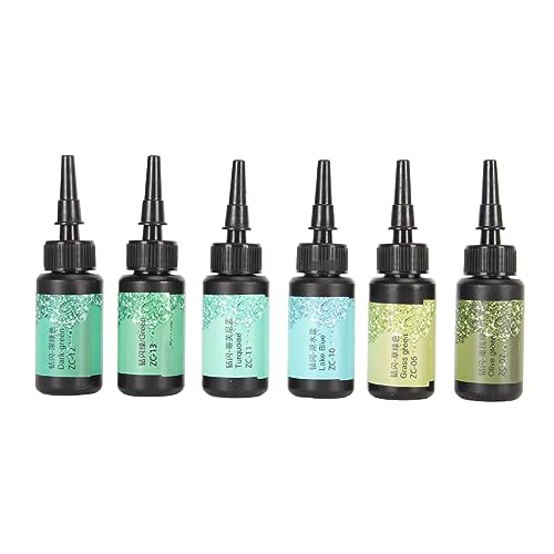 ZJchao Farbiges UV -Harz, Farbiges Epoxidharz Schnell Ultraviolett Härtung UV -Harz Diamant Glitter Harzkleber für Kleine Handwerk, Schmuckherstellung, Herstellung (Grüne Serie) von ZJchao