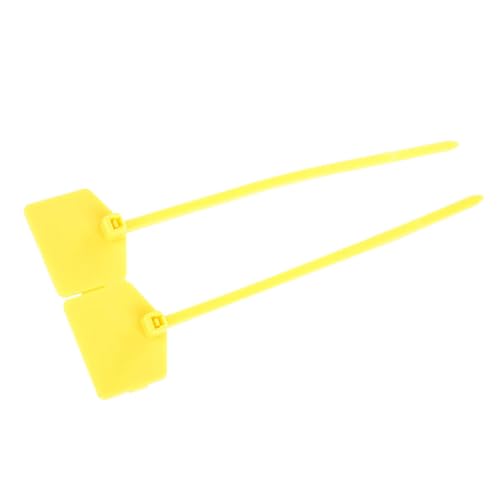 ZJchao Feuerlöscher -Tags, Reißverschlussschloss Plastikdichtungsmenge: 100pcs Material: Pp Gesamtlänge: ca. 12cm / 4,7in (YELLOW) von ZJchao