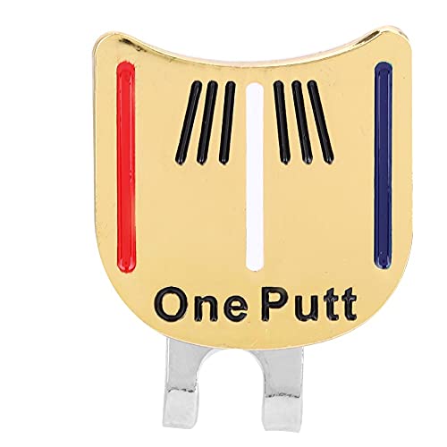 ZJchao Golfballmarker Magnetischer Golfhut Clip Langlebiger Metall -Mini -Marker mit Besonders Großem Magnet für Golferhut Dekoration Geschenk (Goldene Farbstreifen) von ZJchao