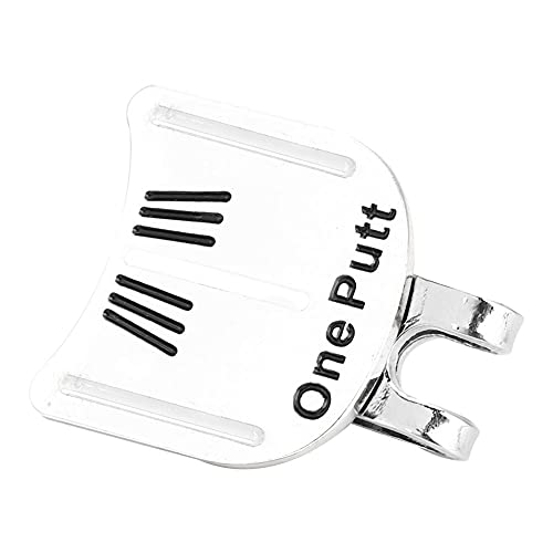 ZJchao Golfballmarker Magnetischer Golfhut Clip Langlebiger Metall -Mini -Marker mit Besonders Großem Magnet für Golferhut Dekoration Geschenk (Silber weiße Streifen 1) von ZJchao