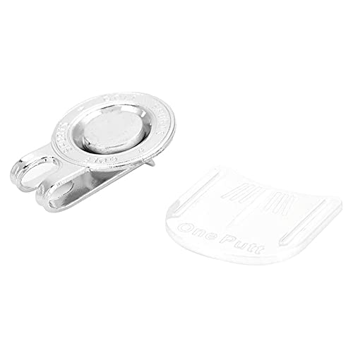 ZJchao Golfballmarker Magnetischer Golfhut Clip Langlebiger Metall -Mini -Marker mit Besonders Großem Magnet für Golferhut Dekoration Geschenk (Silber weiße Streifen 2) von ZJchao