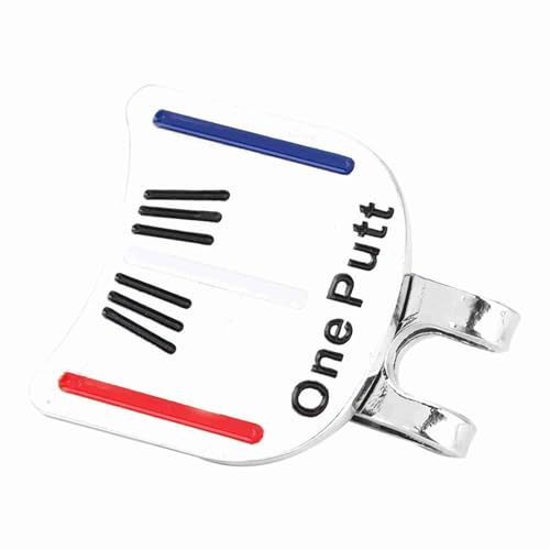 ZJchao Golfballmarker Magnetischer Golfhut Clip Langlebiger Metall -Mini -Marker mit Besonders Großem Magnet für Golferhut Dekoration Geschenk (Silberne Farbstangen) von ZJchao