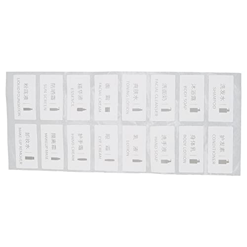 ZJchao Haftbezeichnungen Rechteckiger Aufkleber -Nachfüllflaschen für die Reisekosmetik Ducument (Kleines Etikett 16 Raster (11 * 21mm)) von ZJchao
