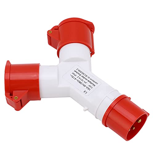 ZJchao Industrial Plug PA66 Isolierte Schale 1 in 2 Out Explosion Proof 4 Core Industrial Y Plug 380-415V 16A, mit Staubbedeckung, für Nasse Umwelt, Baustellen, Schiffe, Yachten, ZJchao Industrial Plug PA66 Isolierte Schale 1 in 2 Out Explosion Proof 4 Core Industrial Y Plug 380-415V 16A, mit Staubbedeckung, für Nasse Umwelt, Baustellen, Schiffe, Yachten, von ZJchao