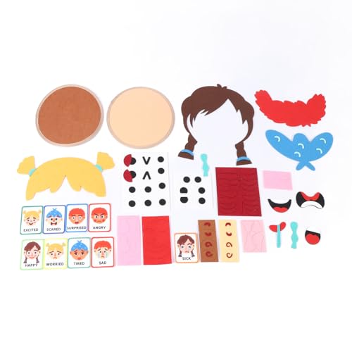 ZJchao Interaktive Filz Soziale Emotionale Lernaktivitäten Kit mit Lustigen Gesichtern, Ideal für Spielzeit, Chidrens Bildungsspielzeug für Elternkindbindung ZJchao Interaktive Filz Soziale Emotionale Lernaktivitäten Kit mit Lustigen Gesichtern, Ideal für Spielzeit, Chidrens Bildungsspielzeug für Elternkindbindung von ZJchao