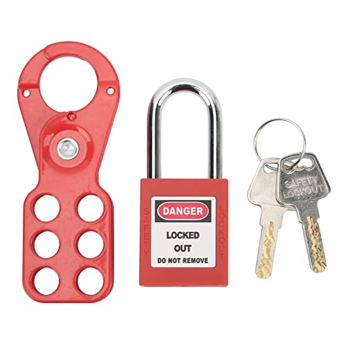 ZJchao Lockout -Kit, Lockout -Tagout Kit Sicherheit HaSP Padlock Loto Tag Tasten Manipulations Proof Lock Out Schlösser und Tasten Werkzeugset Industriegeräte (1 Zoll/25 mm Schäkel) von ZJchao