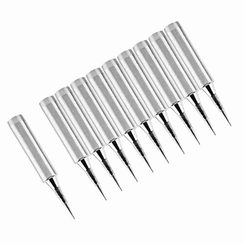 ZJchao Lötkolben-Tipps, 10pcs Scharfe Lötdelte Ersatzlötes Eisen-Tipps Feinlötes Pistole Tipps Feine Tipps Lötkolben-Löttipps für 900 M-T-I-Lötstation Werkzeug von ZJchao