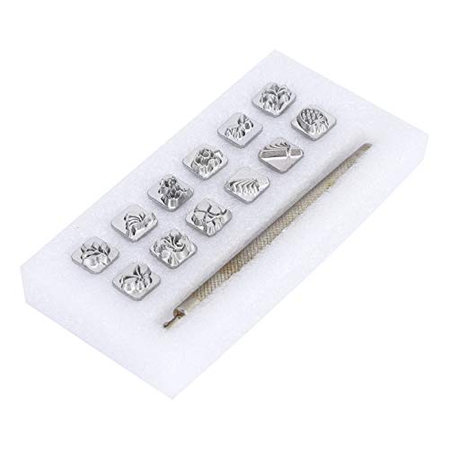 ZJchao Metall -Stempelkit, Legierungstahl -Punsch Set mit 12 propcs Briefmarken Kit für Lederfahrzeuge (#4) von ZJchao