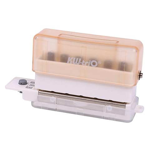 ZJchao Mini Tragbarer Papier Puncher 6 Loch Punch 3 Blätter Kapazität Lose Blatt Puncher 5,5 Mm Lochdurchmesser für A4 B5 A5 (Transparentes) von ZJchao