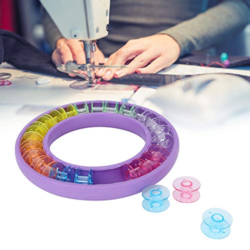 ZJchao Spulenhalter, Spulenkoffer 24PCS Silicon Spannung Aufbewahrungsbox Runde Tragbare Aufbewahrung DIY Handarbeit Hausnähte Zubehör für Spulenorganisator für Metall- oder Kunst von ZJchao